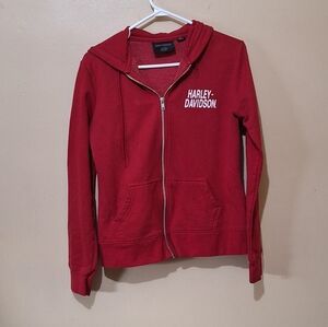 Harley-Davidson Red Zip-Up Hoodie